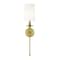 Z-Lite Emily 1 Light Wall Sconce, Rubbed Brass & White 807-1S-RB-WH - alternate 4
